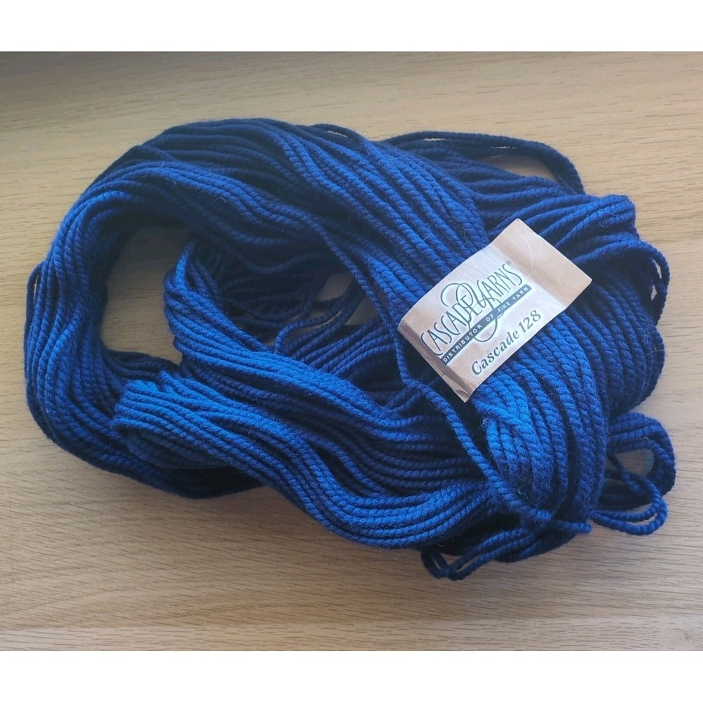 Cascade Yarns Peru Blue 100% Peruvian Highland Wool 3.5 oz  128 yds- Lot 8560